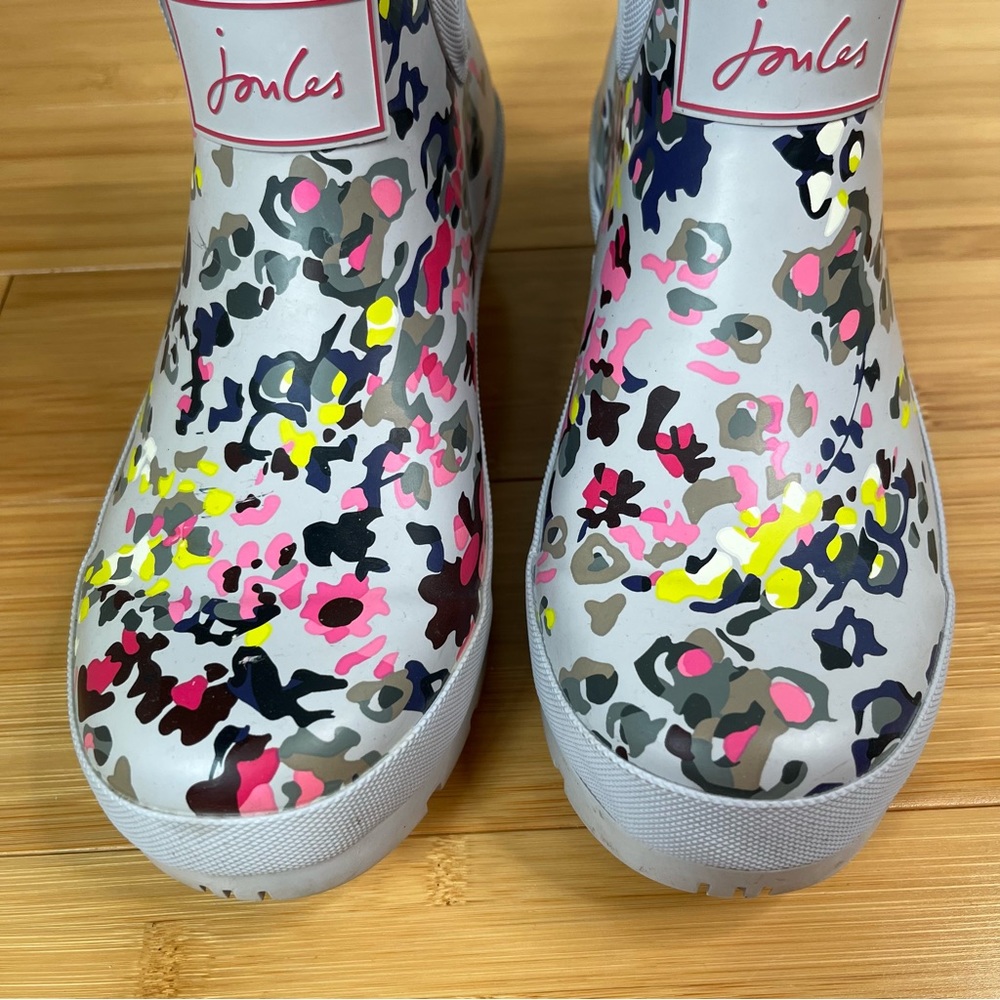 Joules Wellibob Colorful Leopard Print Rain Boots - size 6 - Picture 3 of 13